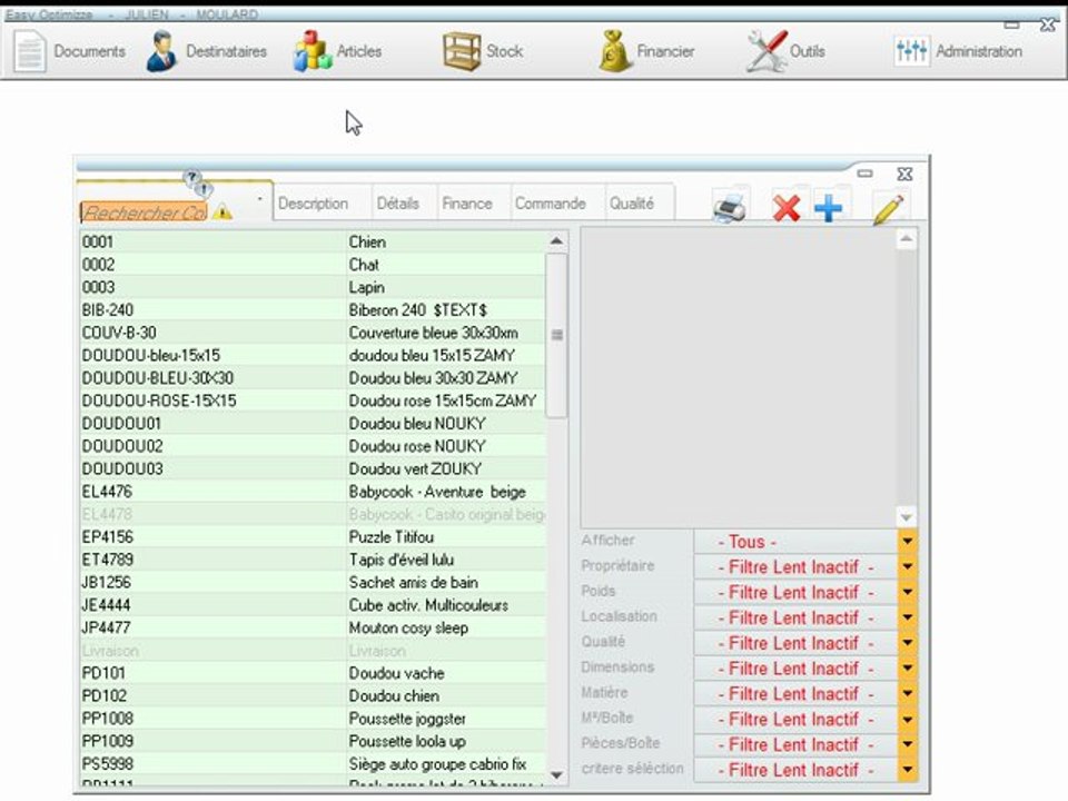 Articles - Optimizze:  Création d'un article - ERP - v16