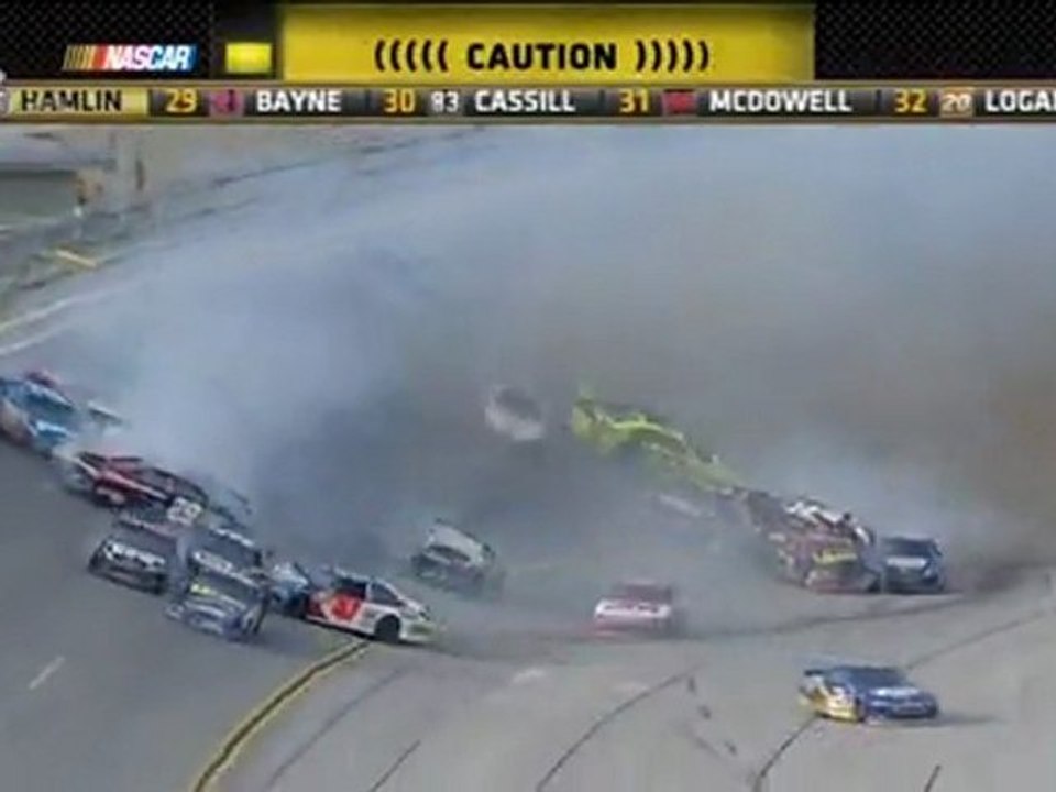 2012 NASCAR Sprint Cup at Talladega Wild Finish and Big One | GERMAN