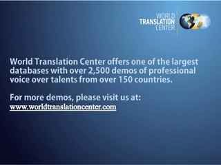 Canadian English Translation Voice Over Examples