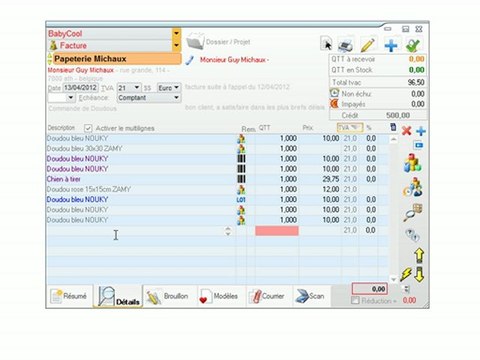 Documents - Optimizze: Encodage par l'historique du client / fournisseur / prospect - ERP - v16