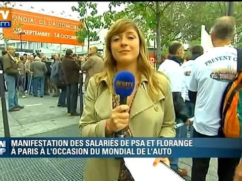 Manifestation des salariés de PSA et Florange attendue au Salon de l'automobile