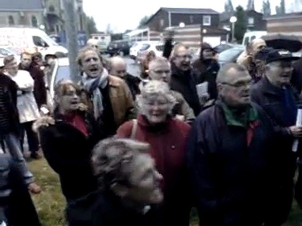 Protestation des anti-Ramery à Ardres (Pas-de-Calais)