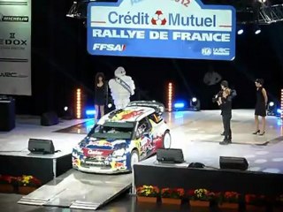 cérémonie d'arrivée rallye de France 2012