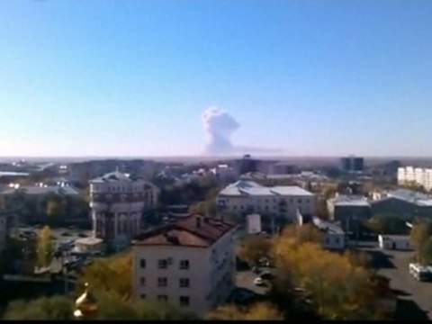 Blasts tear through Russia military facility