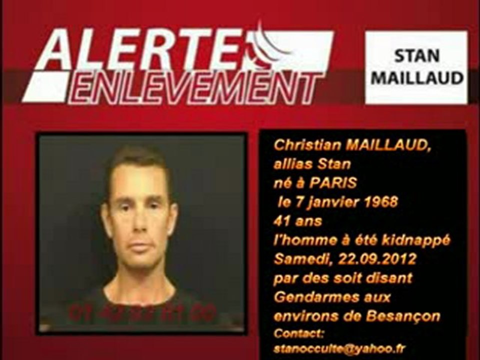 Alerte Enlevement - RRR - Stan Maillaud