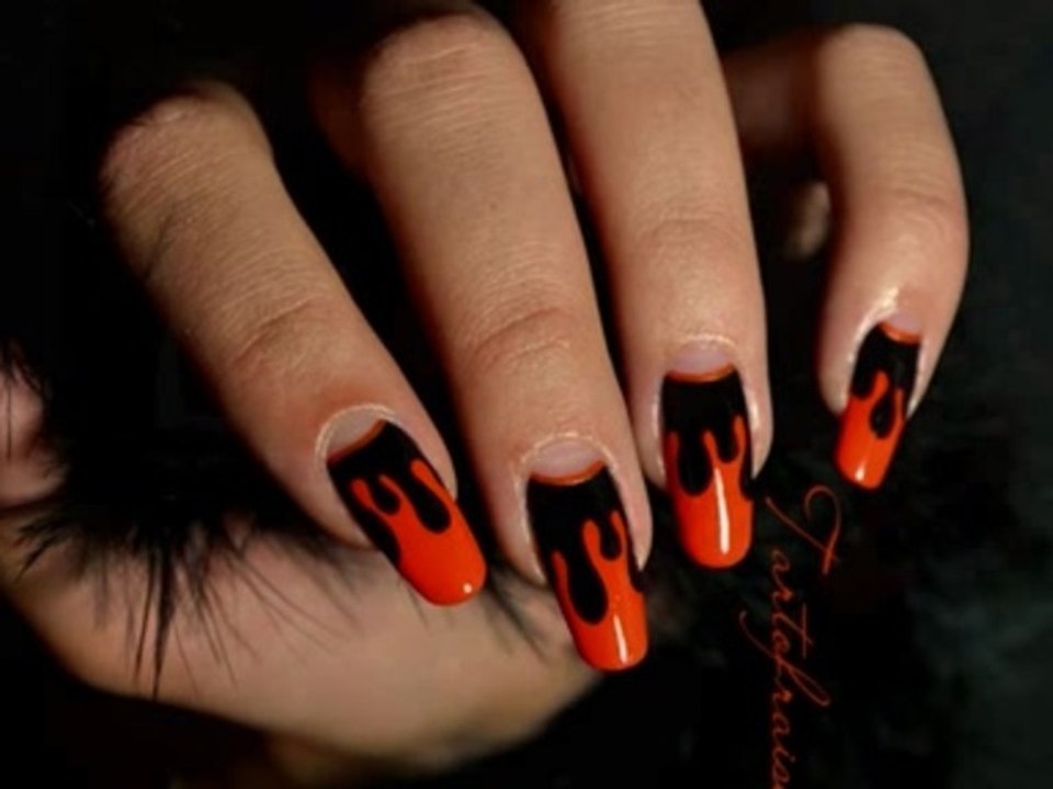 Tuto nail art Halloween dégoulinant