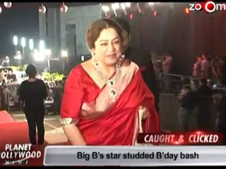 Rajinikanth, Dilip Kumar, Shashi Kapoor at Amitabh's bash