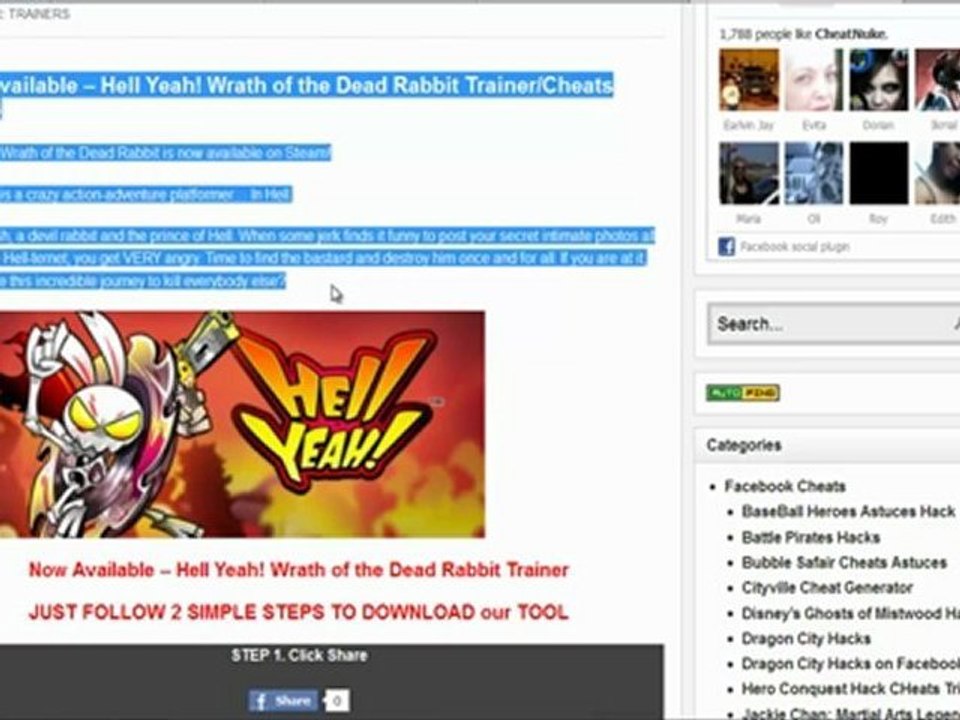 Hell Yeah Wrath Rabbit Cheats Download Tool