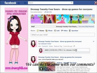 How to write Facebook statuses and comments in blue