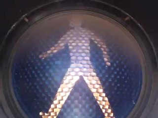 Flashing white pedestrian signal