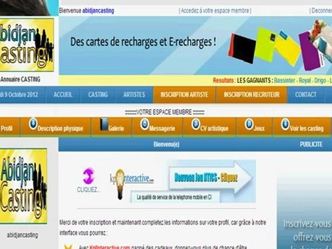 ABIDJANCASTING.COM: Comment ajouter une photo de profil au compte recruteur