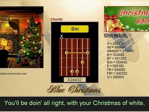 Chords and lyrics - Blue Christmas (Karaoke, no vocal)