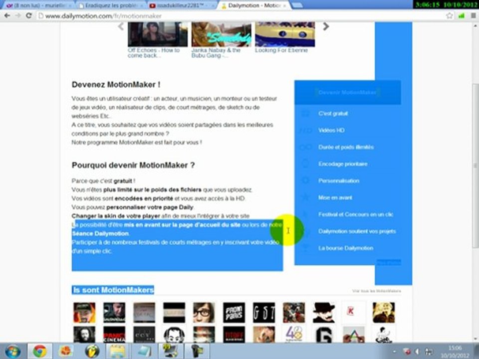 TUTO Devenir MotionMaker + les informations