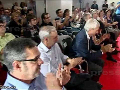 Patxi López en un acto electoral en San Sebastián
