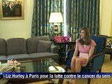 Liz Hurley à Paris pour la lutte contre le cancer du sein