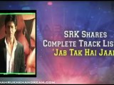 Shah Rukh Khan @iamsrk Shares Complete Track List Of 'Jab Tak Hai Jaan'