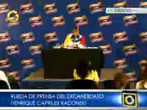 Rueda de prensa de Henrique Capriles Radonsky (09-10-2012) Ventajismo, Ministerios