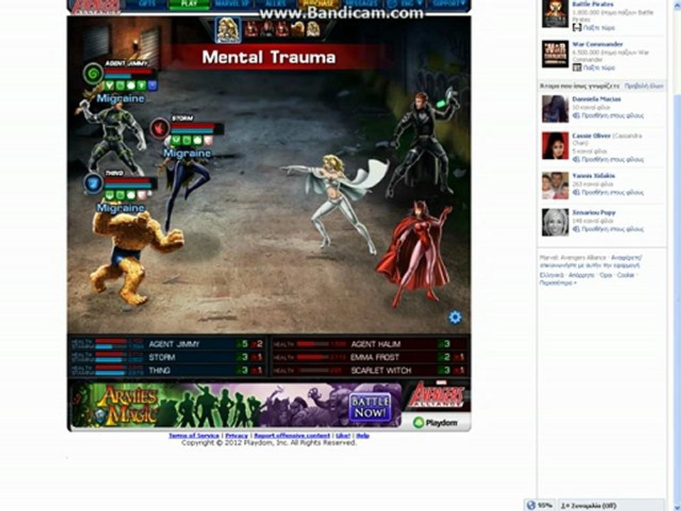 Marvel Avengers Alliance - The Thing/Storm Teamup PVP