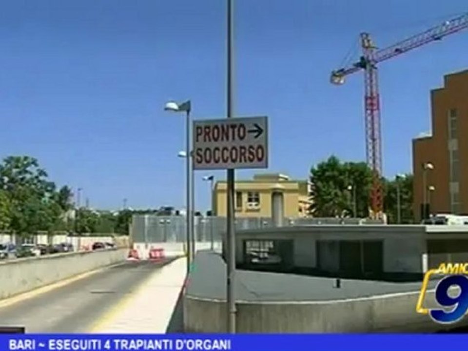 Bari | Eseguiti 4 trapianti d'organi