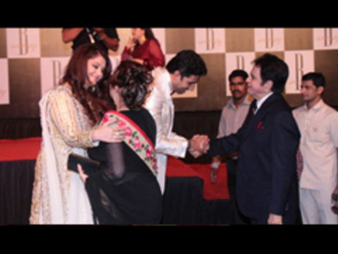 Aish-Abhi Welcomes Dilip Kumar & Saira Banu @ Big B's 70th Birthday Bash