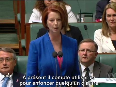 L'impressionnante tirade anti-sexisme de la première ministre australienne Julia Gillard