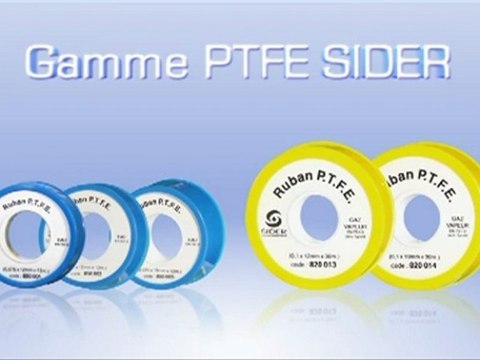 Téflon eau et gaz SIDER - Le N°1 du stock multi-technique