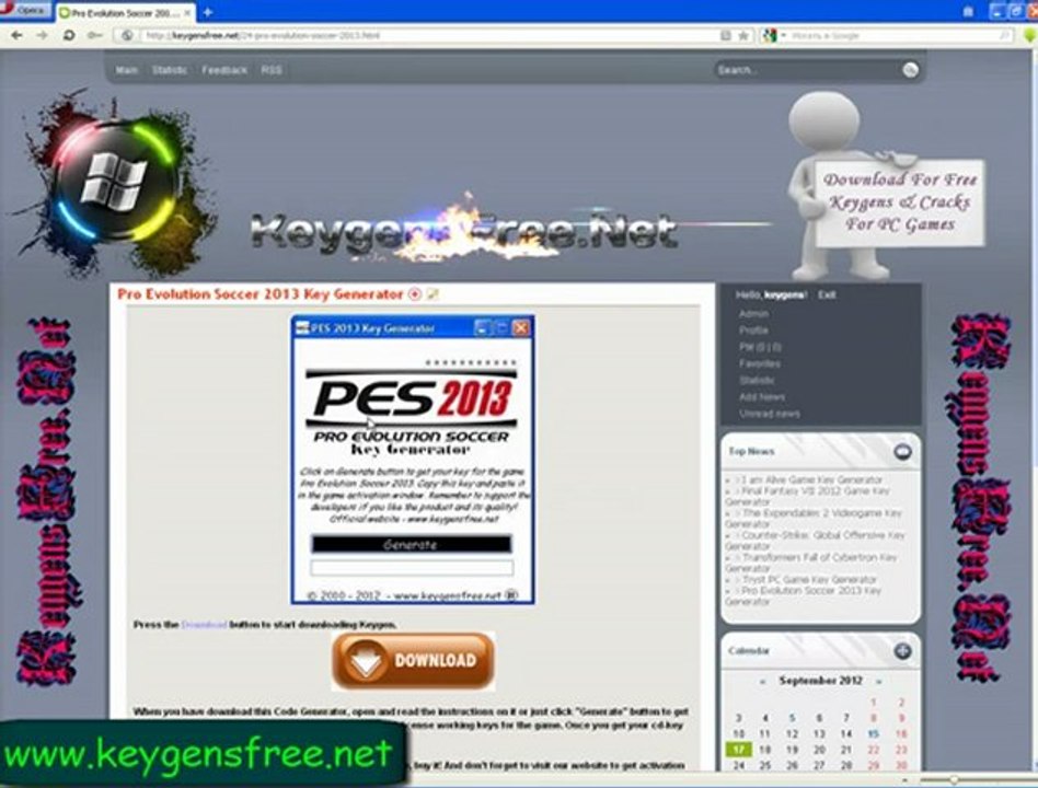 Download Pro Evolution Soccer 2013 Crack and Keygen