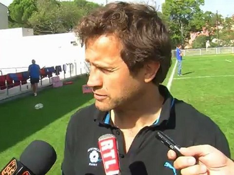 Interviews après l'entraînement Toulon - Montpellier Hérault Rugby : 11/10/2012