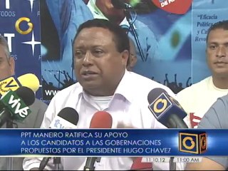 PPT Maneiro ratifica su apoyo a los candidatos del Psuv