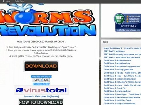 WORMS REVOLUTION TRAINER/CHEAT/HACK PC XBOX360 PS3