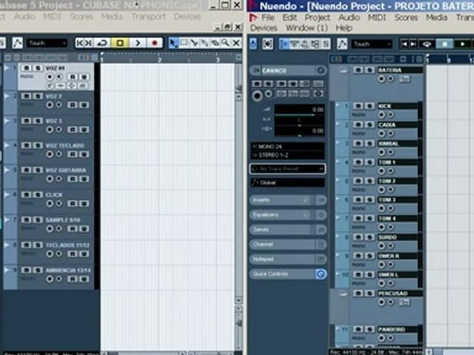 Phonic 18 Firewire e Profire 2626 gravando juntas no mesmo PC