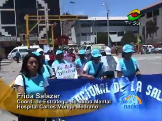 Juliaca: Realizan marcha de sensibilizacion por la salud mental