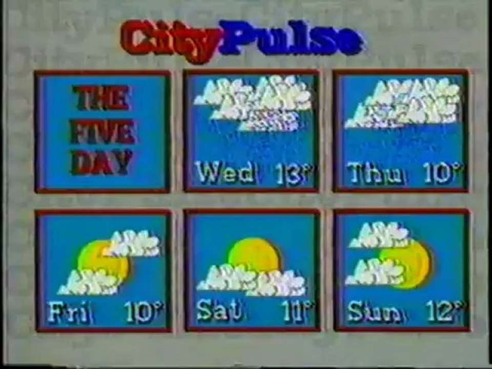 CityPulse Tonight Weather David Onley 1987