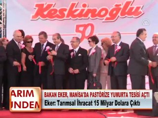 Bakan Eker, Manisa’da Pastörize Yumurta Tesisi Açtı