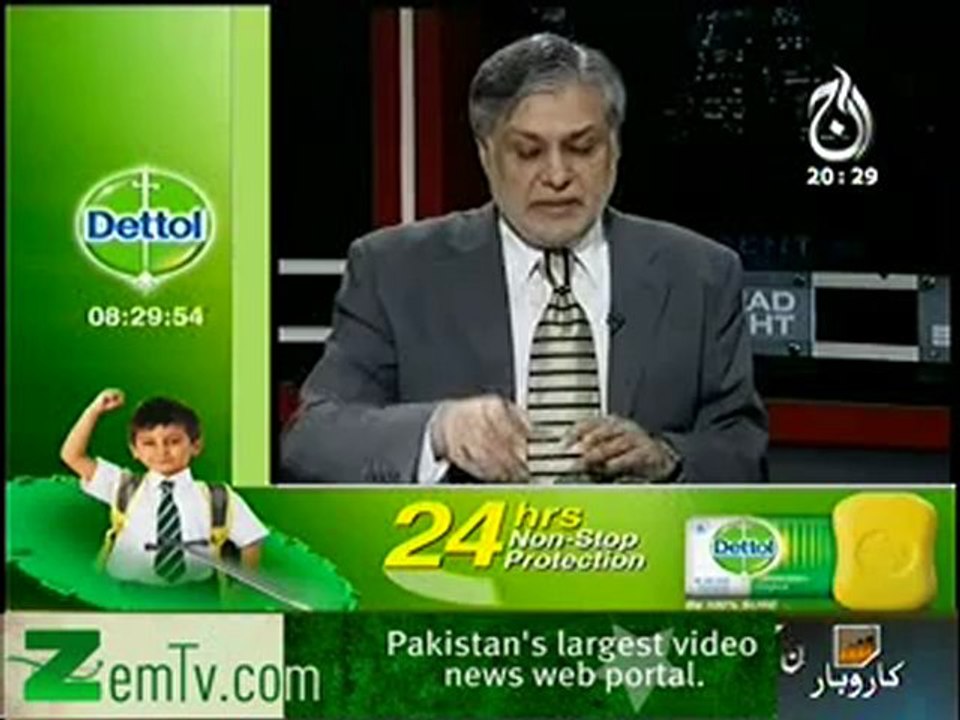 Islamabad tonight - Senator Ishaq Dar - 18th OCtober 2012 FULL