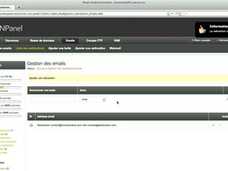 EvxOnline - Création et gestion d'une boite email
