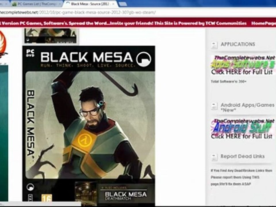 Black Mesa: Source PC Game 2012 Download Full Version Free! 100% Working