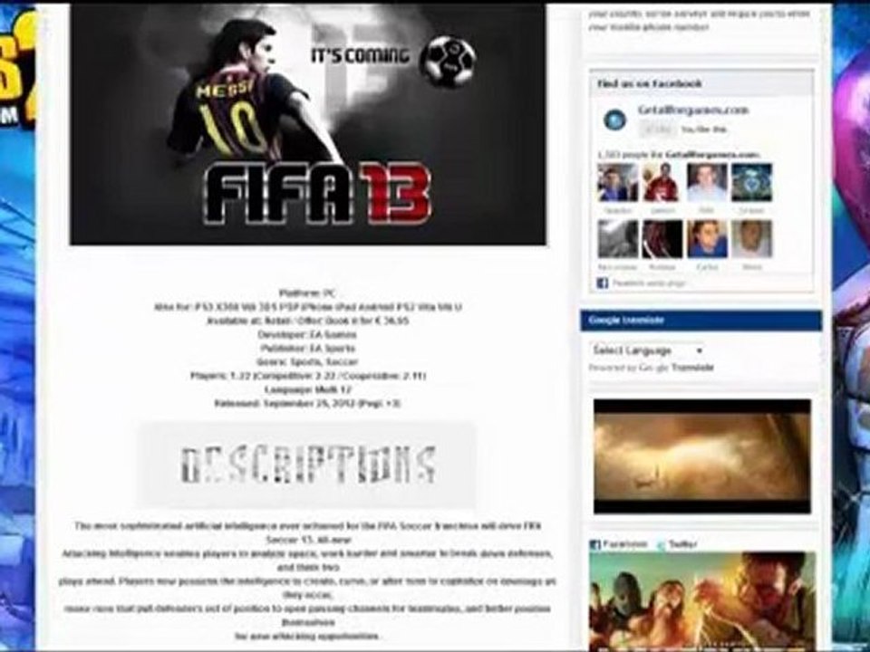 Fifa soccer 2013 Cd key generator 2012
