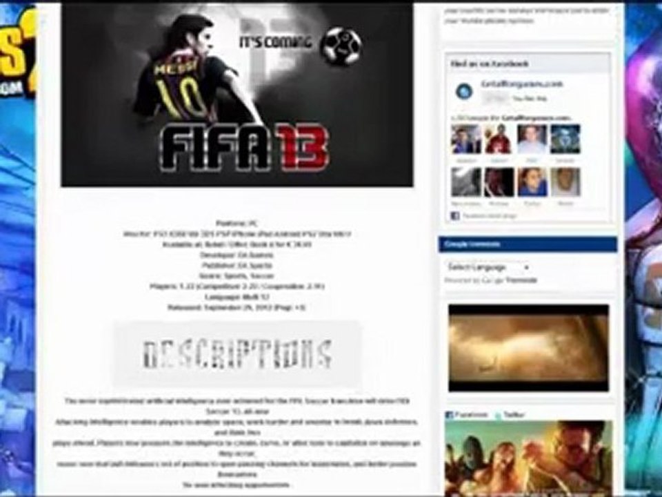 Fifa 13 cd key ONLINE Pc Xbox360 PS3