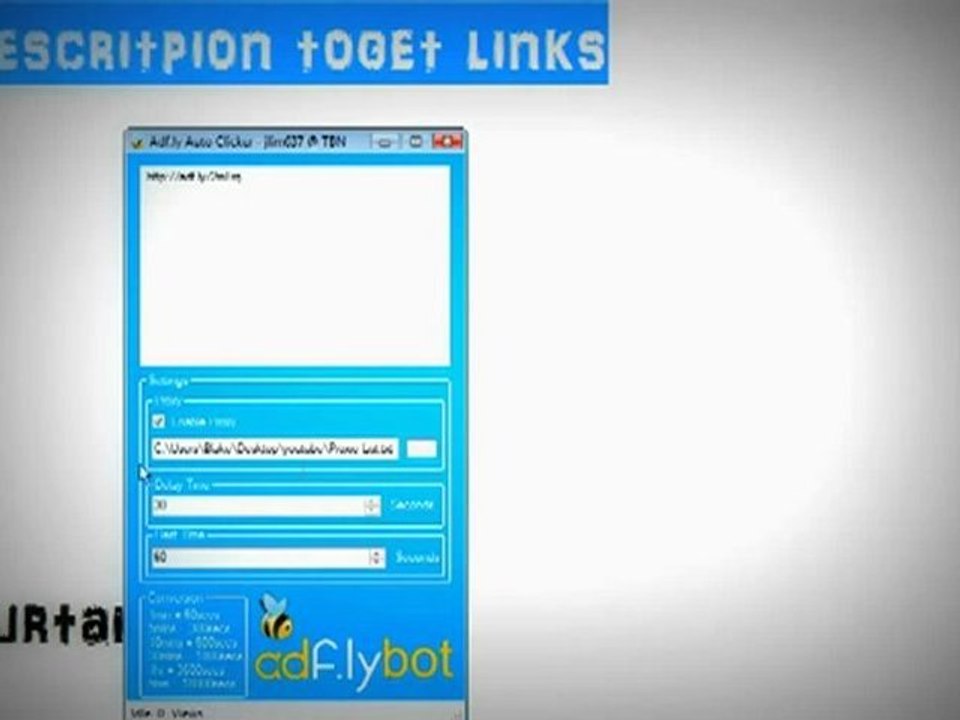 ADf.ly AUTOCLICKER FREE WORKS 100% Adfocus Bot
