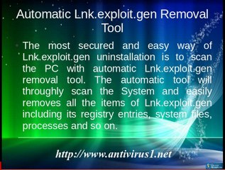 Uninstall Lnk.exploit.gen - Lnk.exploit.gen Removal