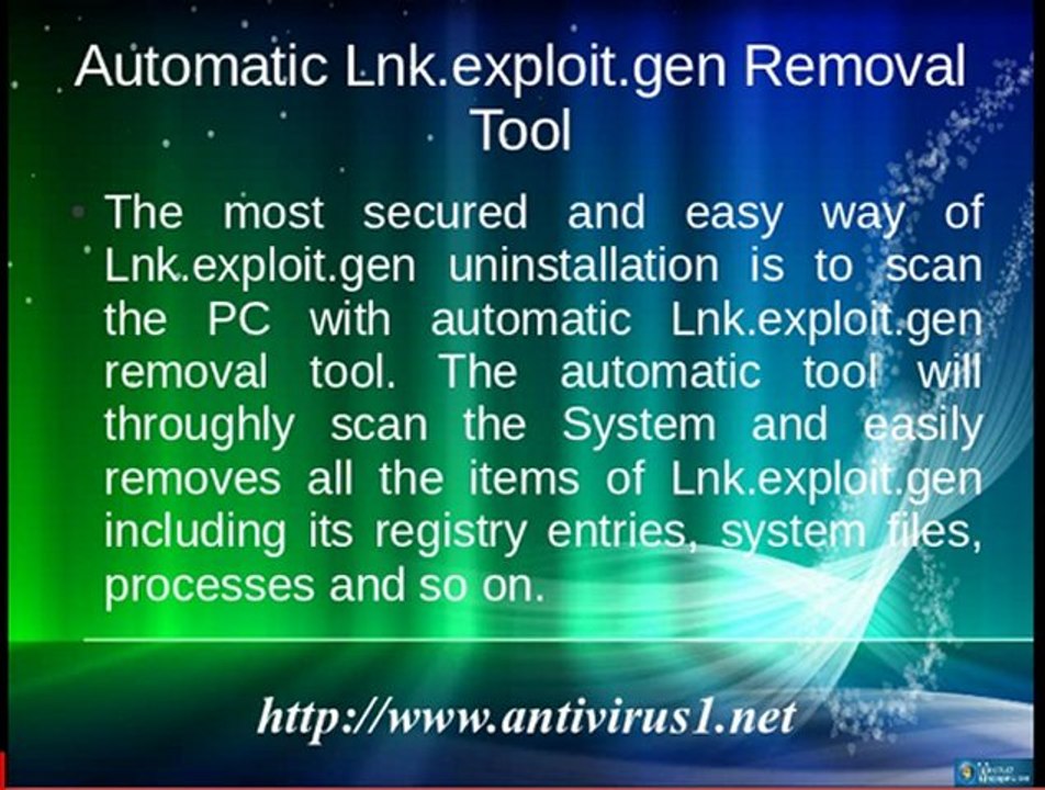 Uninstall Lnk.exploit.gen - Lnk.exploit.gen Removal