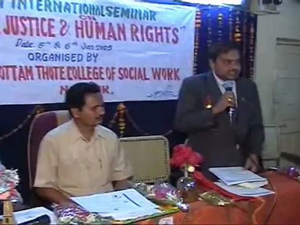N N Murthy releases Seminar Proceedings Book on Human Rights at Nagpur
