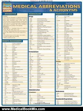 Medical Book Review: Medical Abbreviations & Acronyms (Quick Study Academic) by Inc. BarCharts