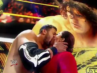 Alicia Fox, Kaitlyn, Maxine, Justin Gabriel  Derrick Bateman Segment
