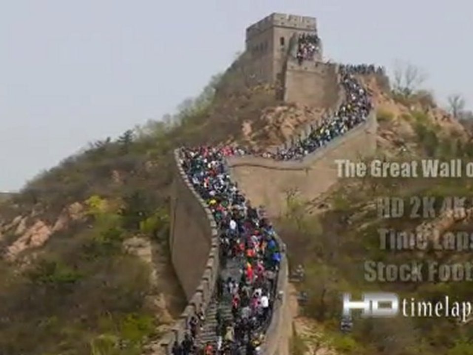 Great Wall, China - HD 2K 4K 8K Video Time Lapse Stock Footage Royalty-Free