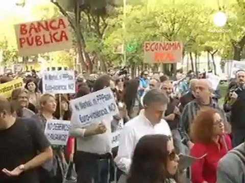 Rumore e musica contro l'austerità a Madrid e Lisbona