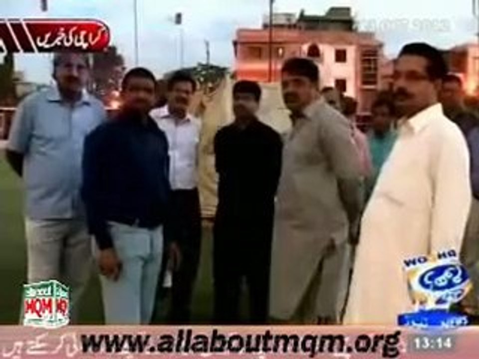 MQM RC visit Jinnah ground & monitors the arrangment of 14 Oct MQM "General workers" meeting, Karachi