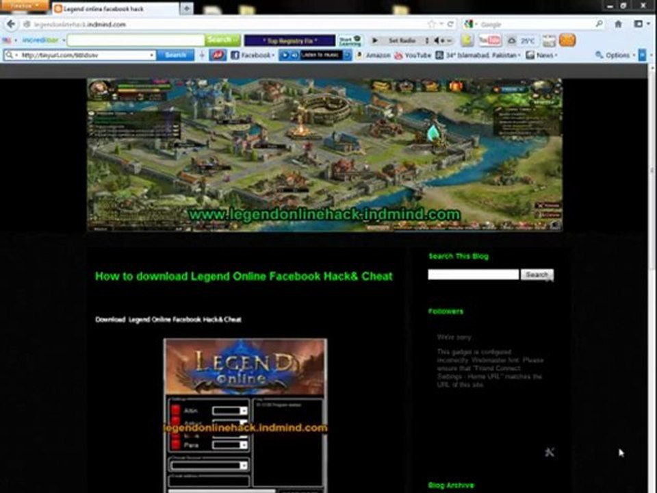 Legend Online Facebook Hack Cheat ™ FREE Download - October 2012 Update