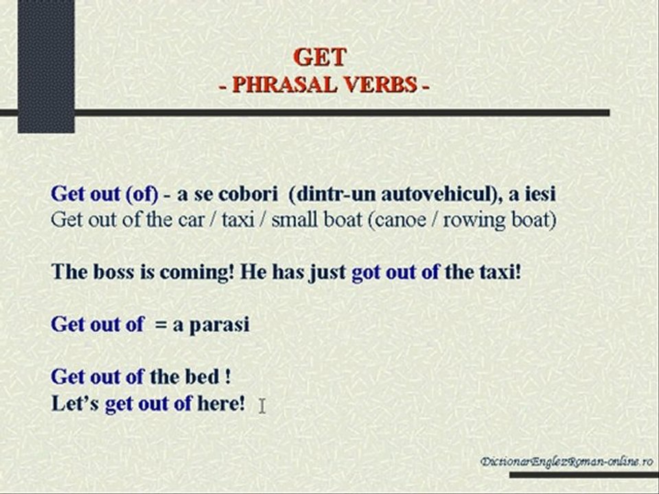 GET phrasal verbs